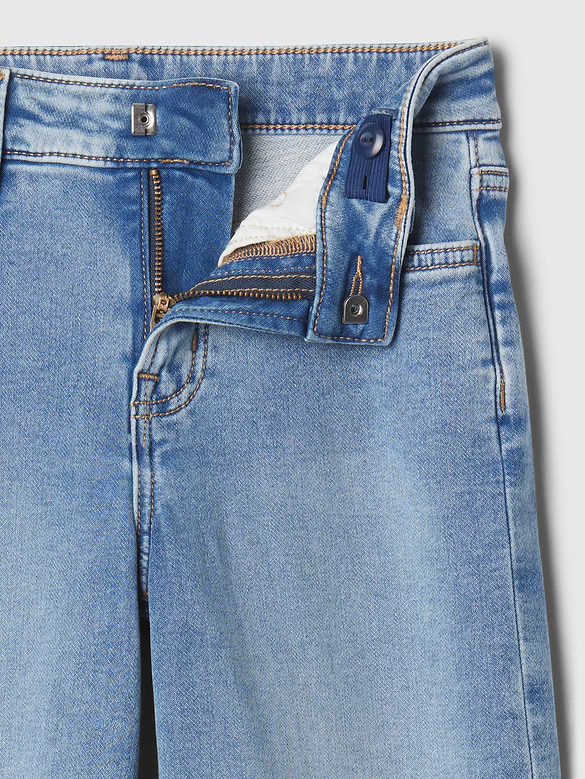 Kids High Rise Wide-Leg Ankle Sweatpant Jeans