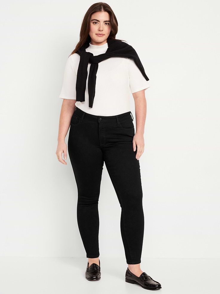 Image number 5 showing, Mid-Rise Rockstar Super-Skinny Jeans