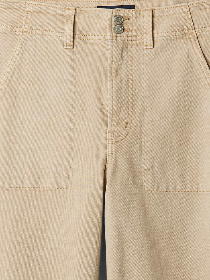 Image 4 of 6, High Rise Wide-Leg Crop Jeans