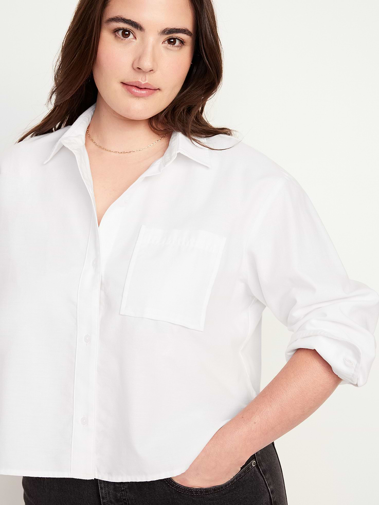 Image number 4 showing, Cropped Button-Down Oxford Shirt