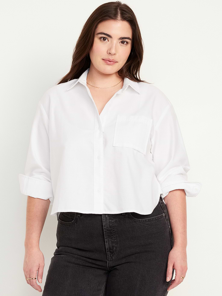 Image number 5 showing, Cropped Button-Down Oxford Shirt
