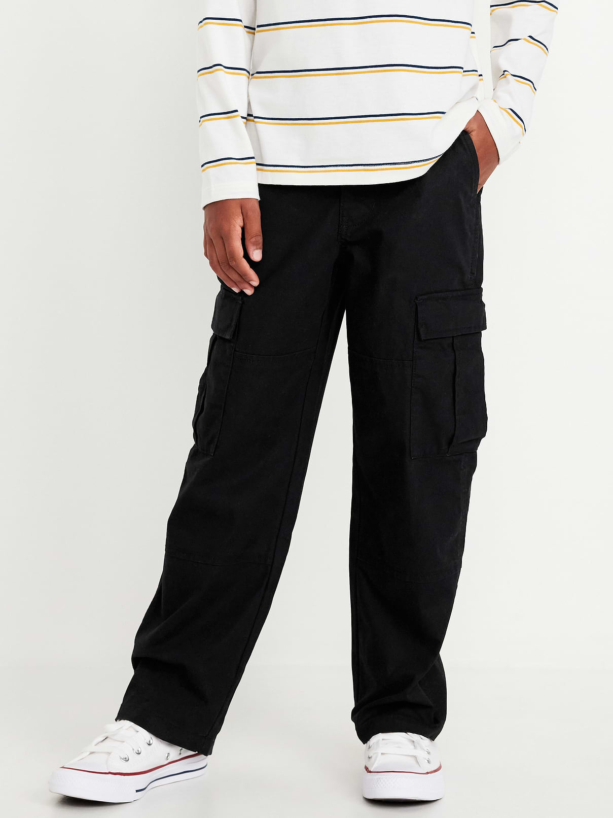 Image number 1 showing, Baggy Non-Stretch Cargo Pants for Boys