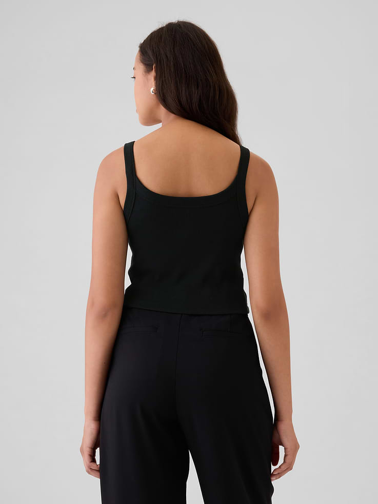 Image number 2 showing, Modern Rib Cropped Tank Top