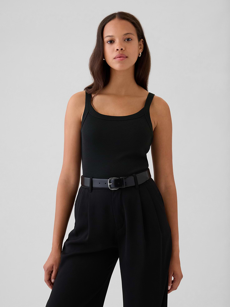 Image number 1 showing, Modern Rib Cropped Tank Top