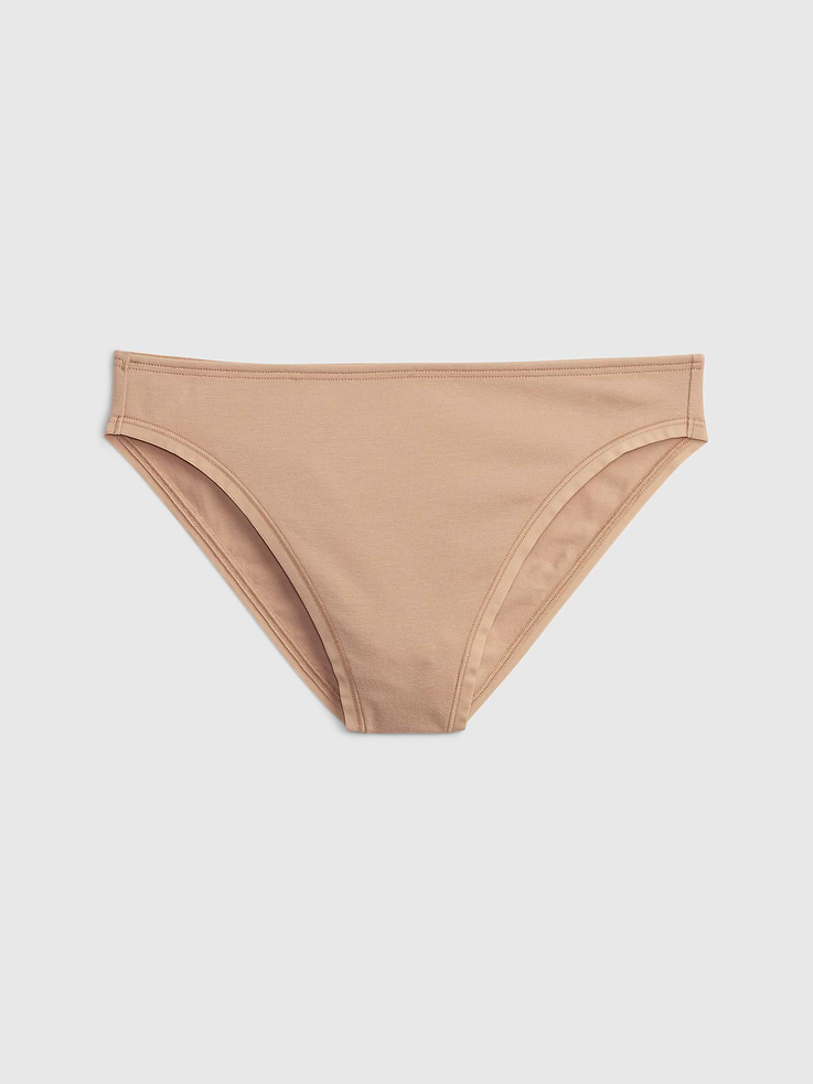Image number 1 showing, Organic Stretch Cotton Mid Rise Bikini Brief