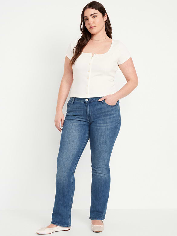 Mid-Rise Wow Boot-Cut Jeans