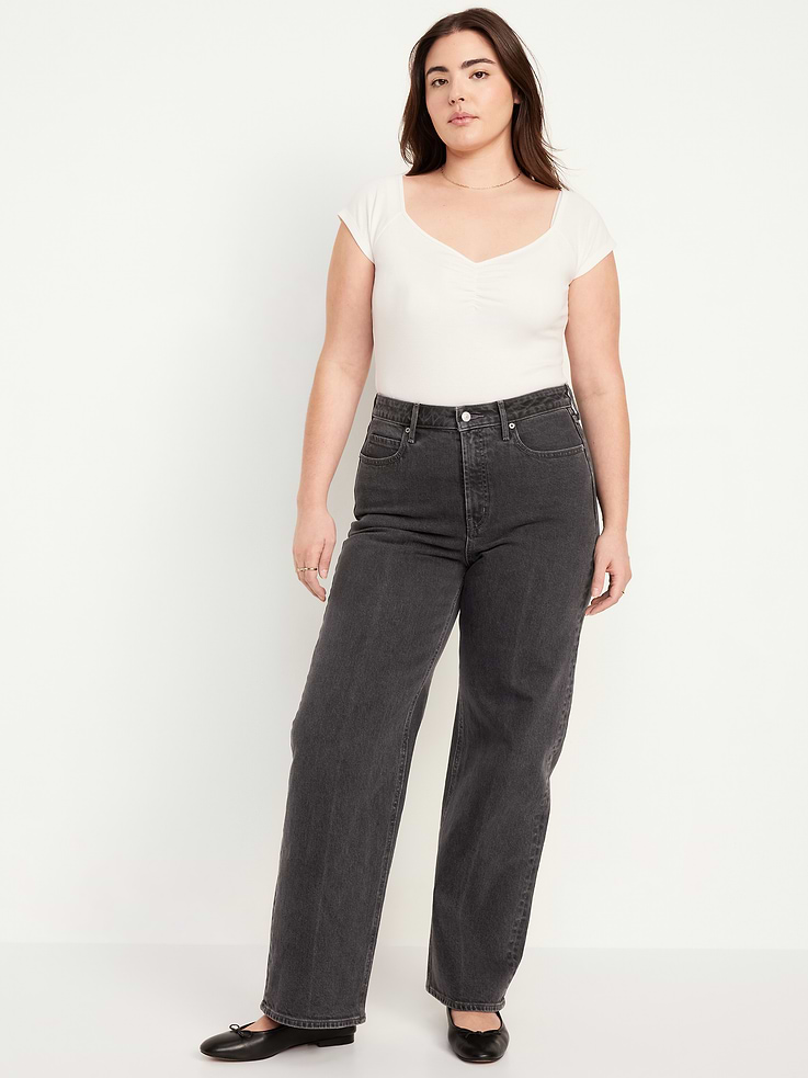 Image number 5 showing, Extra High-Waisted Wide-Leg Jeans