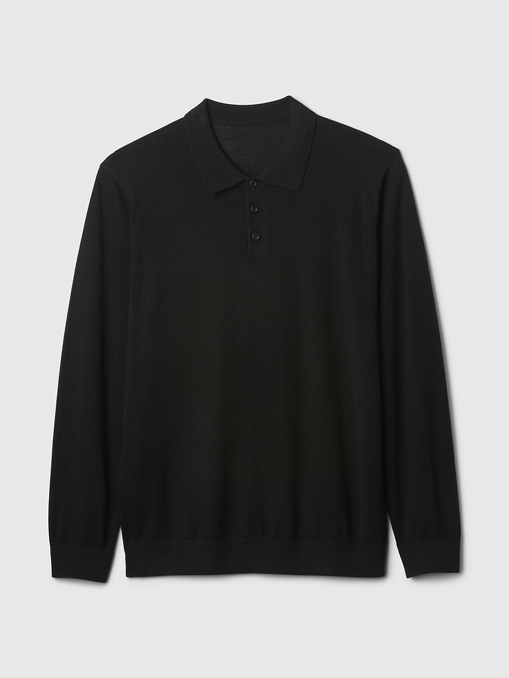 Image number 5 showing, Merino Polo Sweater