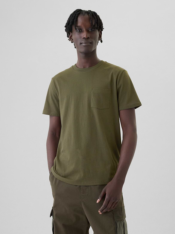 Adult Organic Cotton Pocket T-Shirt