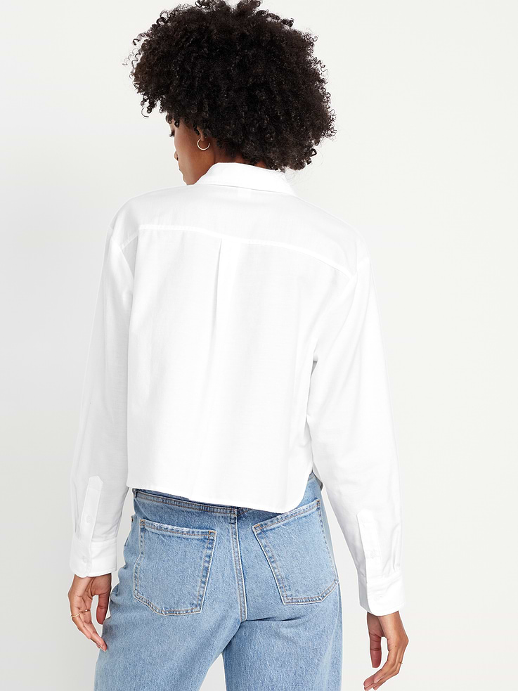 Image number 2 showing, Cropped Button-Down Oxford Shirt
