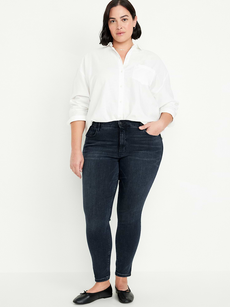 Image number 8 showing, High-Waisted Rockstar Super-Skinny Jeans