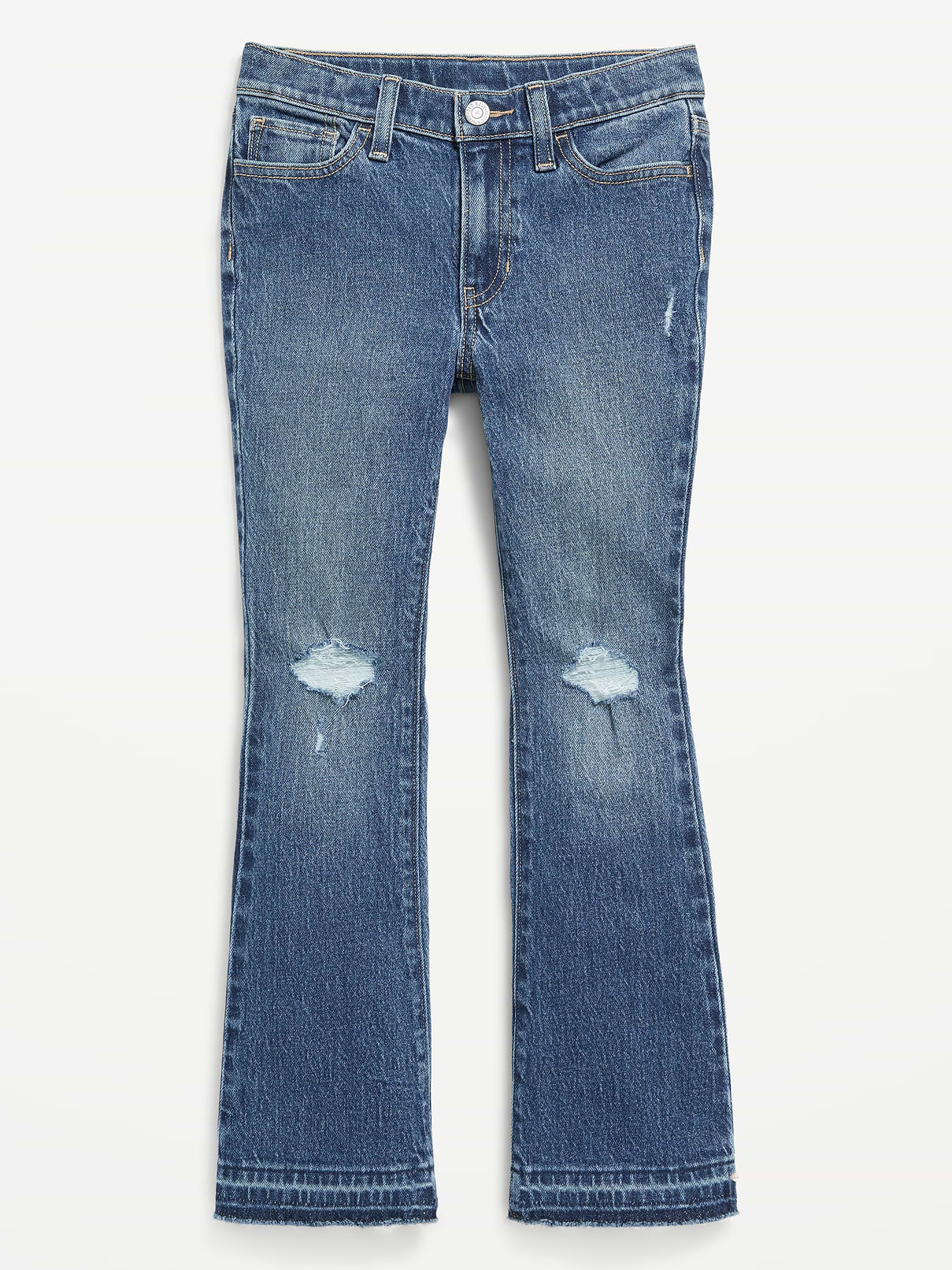 Image number 4 showing, High-Waisted Ripped Flare Jeans for Girls