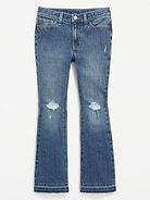 Image number 4 showing, High-Waisted Ripped Flare Jeans for Girls