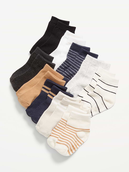 Unisex Unisex Crew Socks 10-Pack for Toddler & Baby on clearance at Old Navy — 50% off