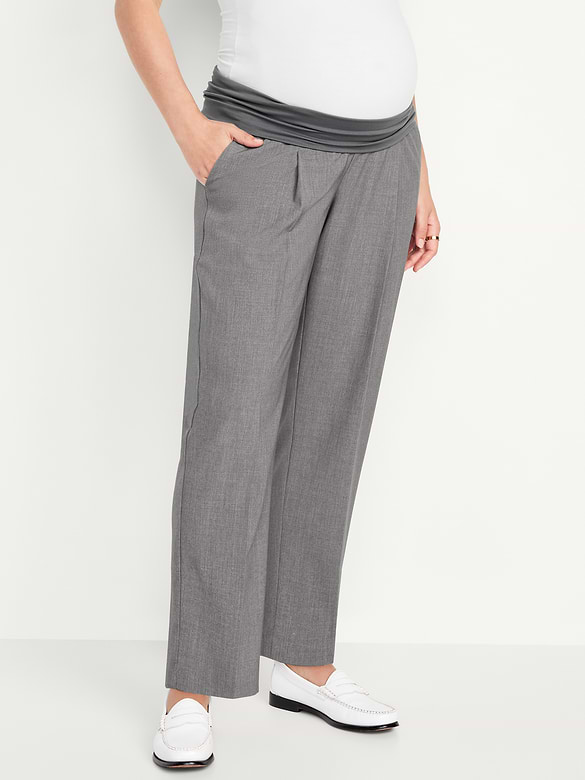 Maternity Rollover-Waist Billie Trouser
