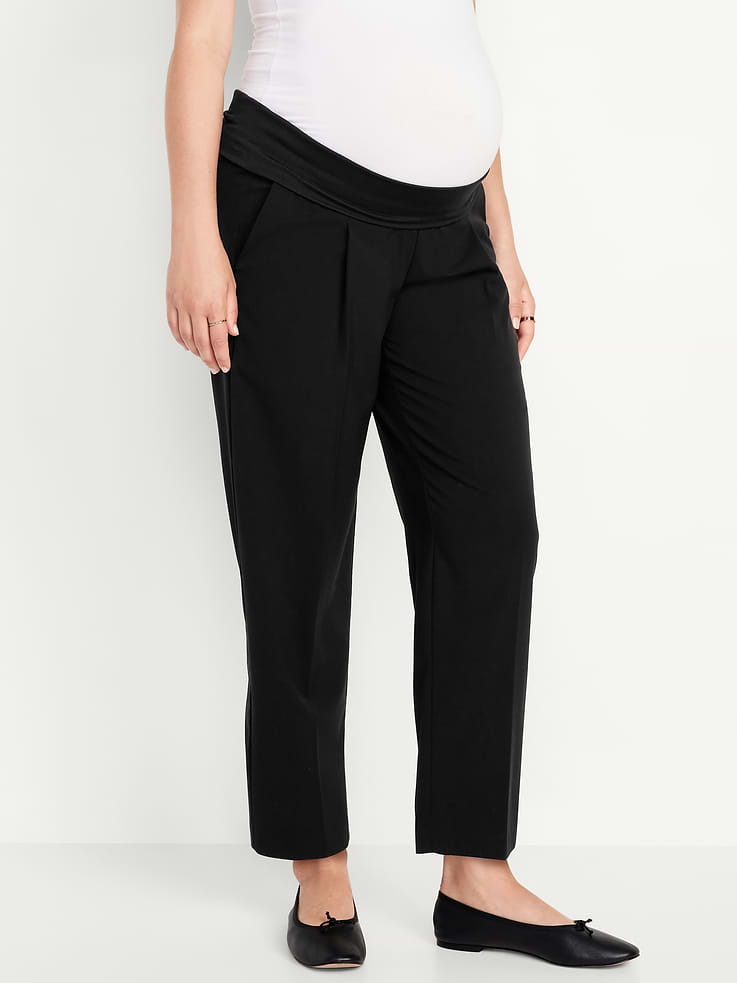 Image number 5 showing, Maternity Rollover-Waist Billie Trouser