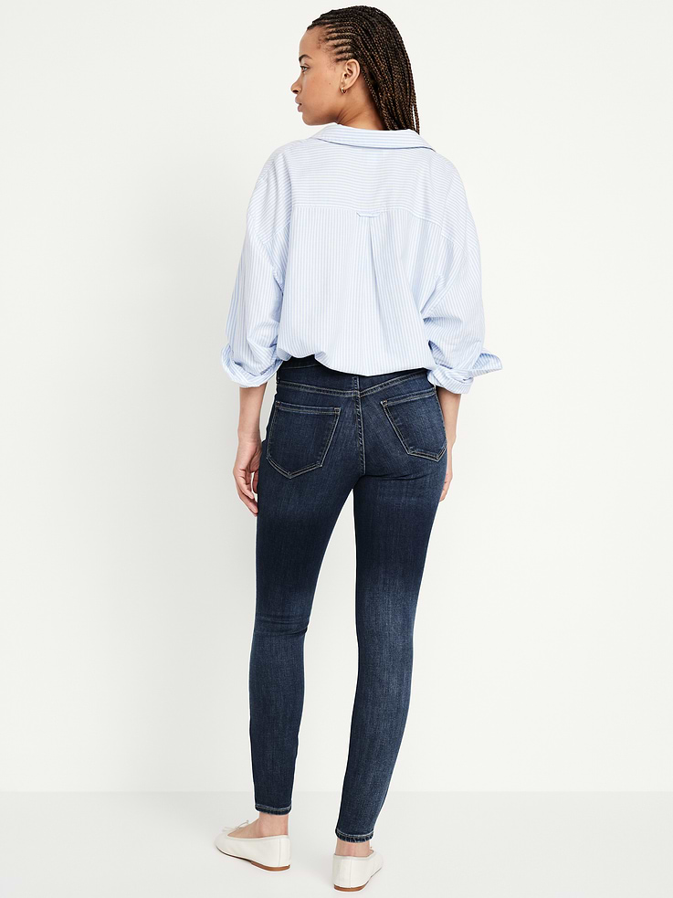 Image number 3 showing, High-Waisted Rockstar Super-Skinny Jeans