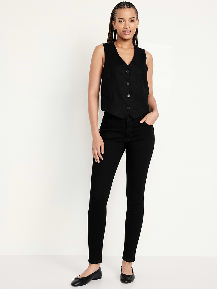 Image number 1 showing, Mid-Rise Rockstar Super-Skinny Jeans