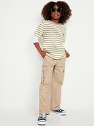 Image 3 de 5, Pantalon cargo coupe généreuse non extensible pour garçon