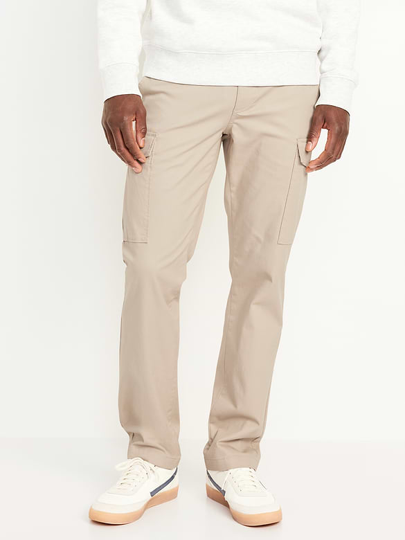 Pantalon cargo ajusté raffiné à coupe droite