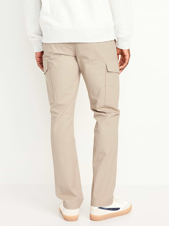 Pantalon cargo ajusté raffiné à coupe droite