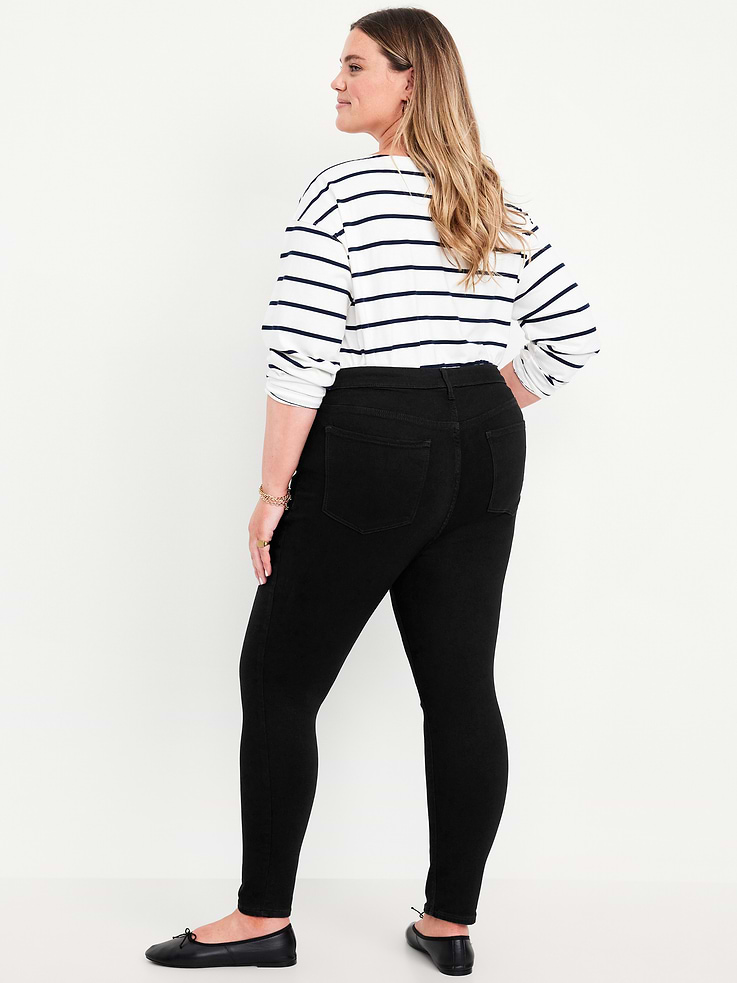 Image number 7 showing, High-Waisted Rockstar Super-Skinny Jeans