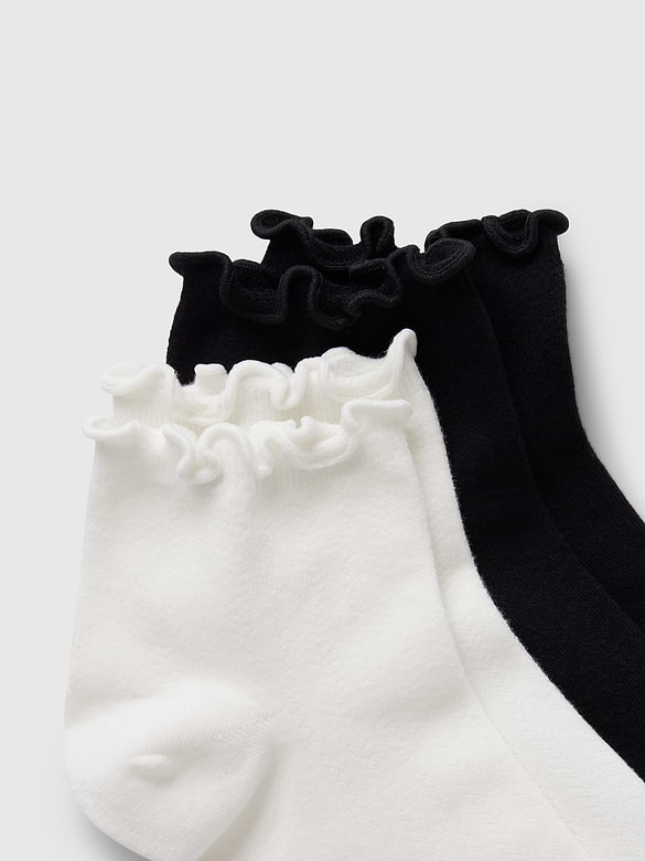 Ruffle-Trim Ankle Socks (2-Pack)