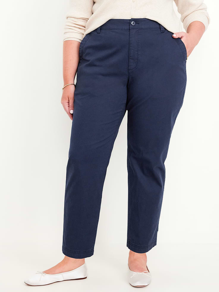 Image 8 de 9, Pantalon chino authentique à taille haute