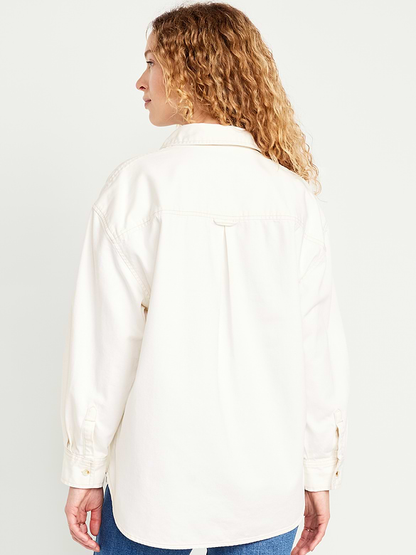 Boyfriend Button-Down Jean Tunic