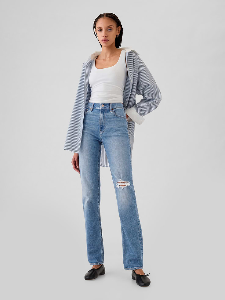 Image number 1 showing, High Rise '90s Slim Straight Jeans