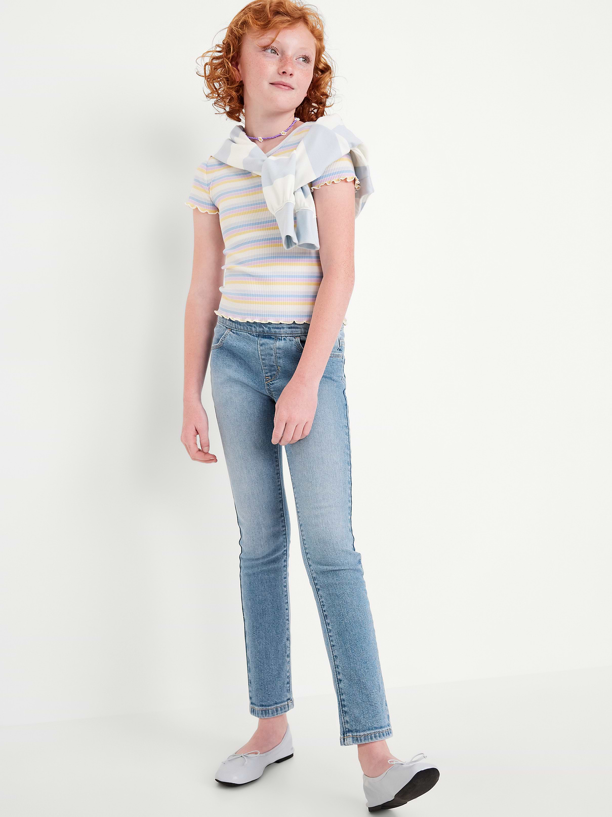 Image number 3 showing, Wow Skinny Pull-On Jeans for Girls