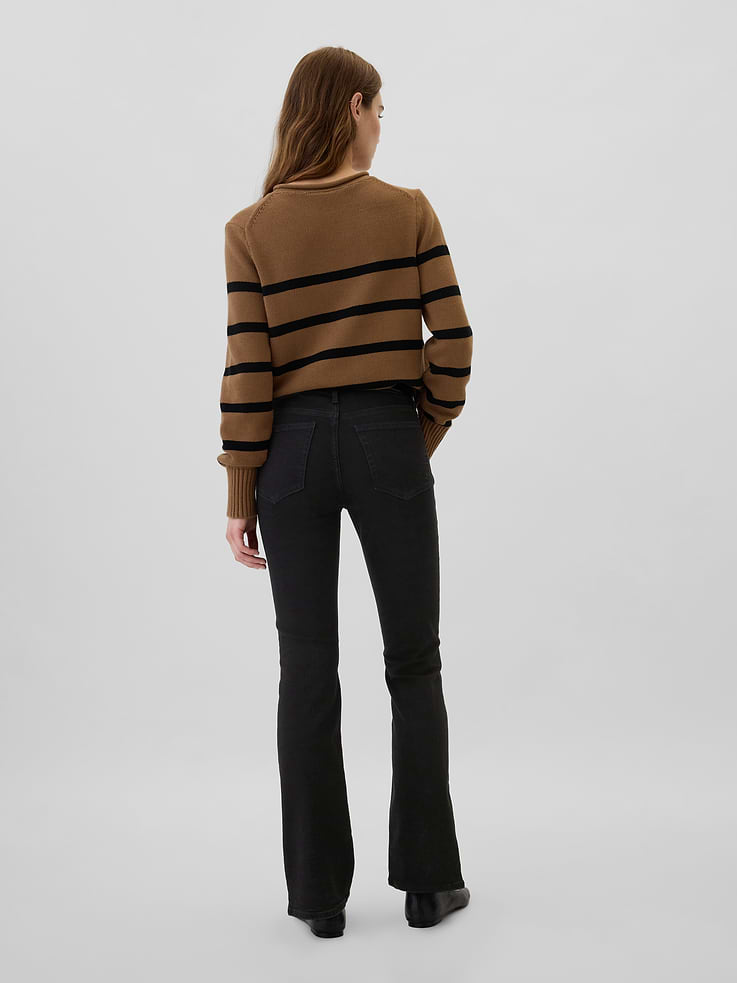 Image 4 of 7, Mid Rise Baby Boot Jeans