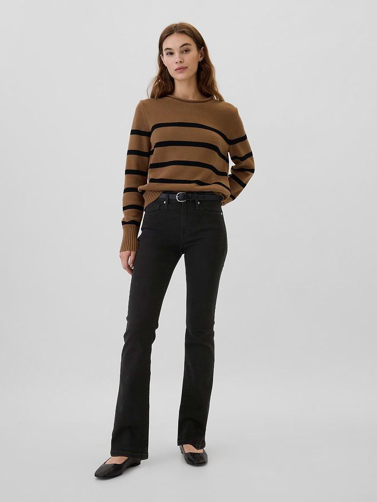 Image 1 of 7, This style is made with 5% recycled cotton. Compared to virgin materials, using recycled materials helps to reduce resource use and waste., This product is part of our Washwell program, which uses at least 20% less water as compared with conventional wash methods. We’ve saved over a billion liters of water through Washwell since 2016., Stretch denim., Black wash., Button closure, zip fly., Classic five-pocket styling., Product #524472