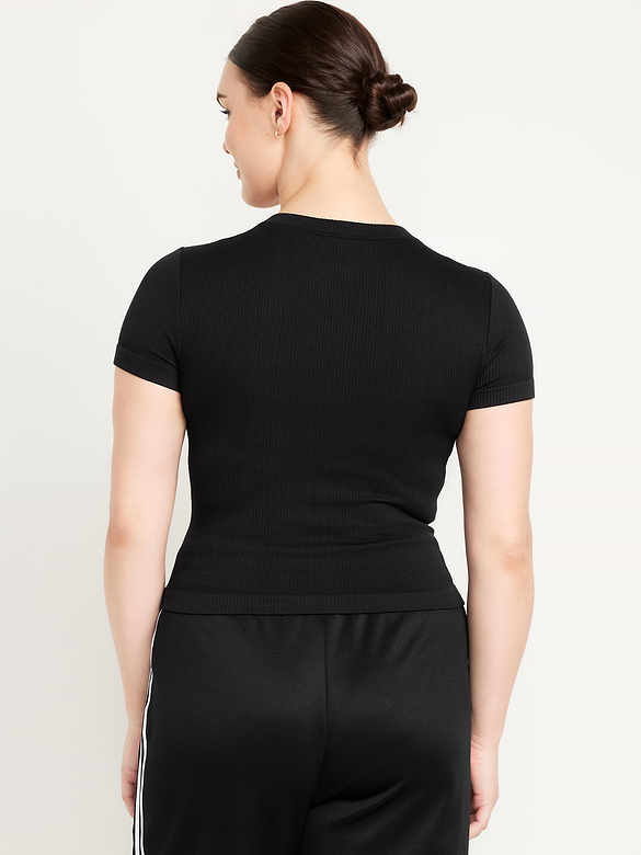 Exhale Seamless Fitted Rib T-Shirt