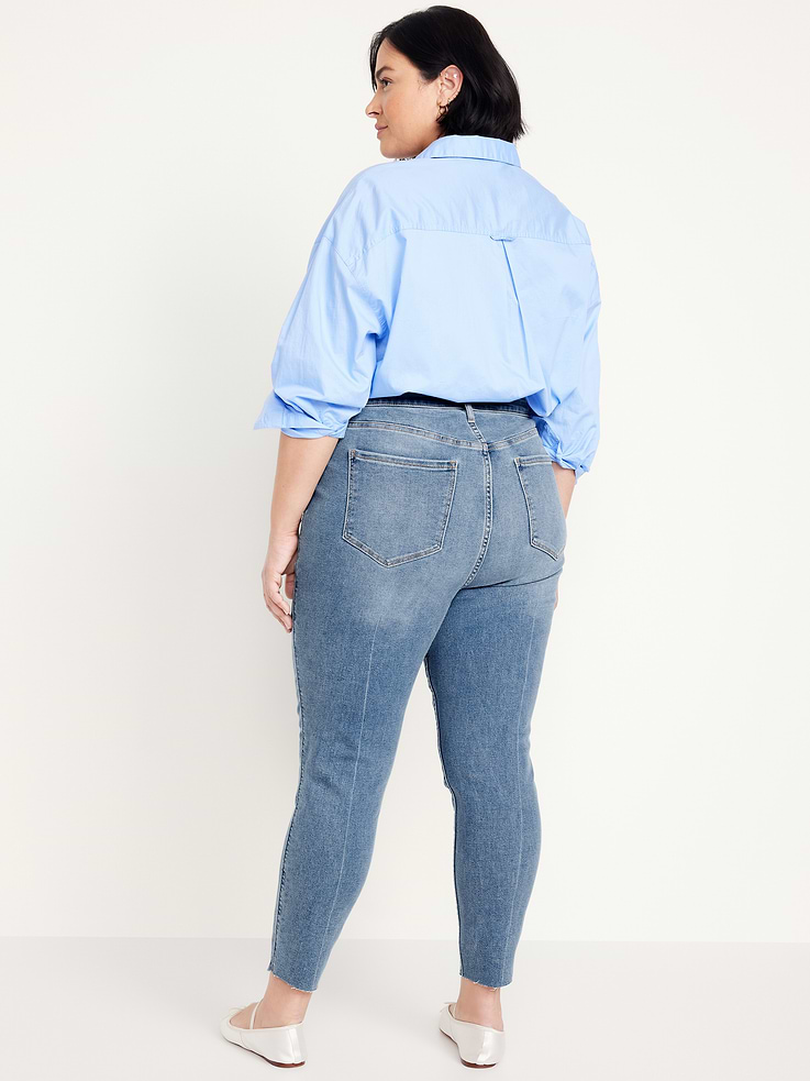 Image number 8 showing, Extra High-Waisted Rockstar 360° Stretch Super-Skinny Jeans