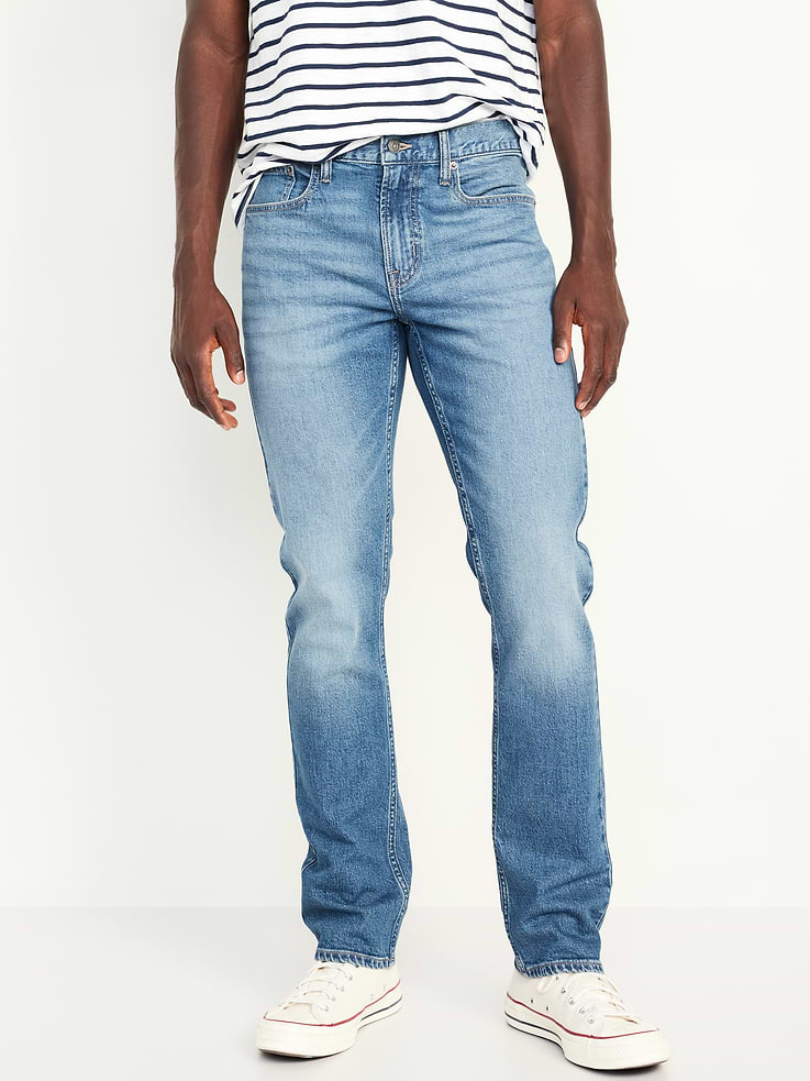 Image number 1 showing, Straight Five-Pocket Built-In Flex Jeans