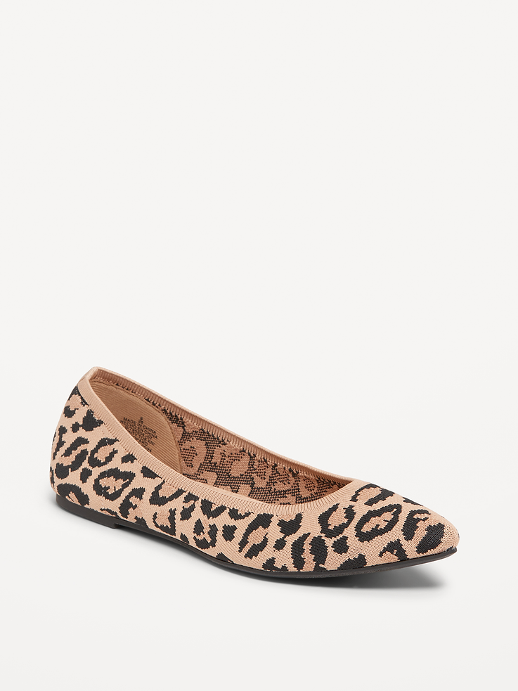 Image number 1 showing, Soft-Knit Pointed-Toe Ballet Flats
