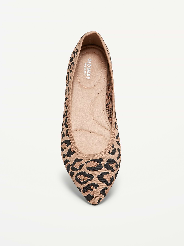 Image number 2 showing, Soft-Knit Pointed-Toe Ballet Flats