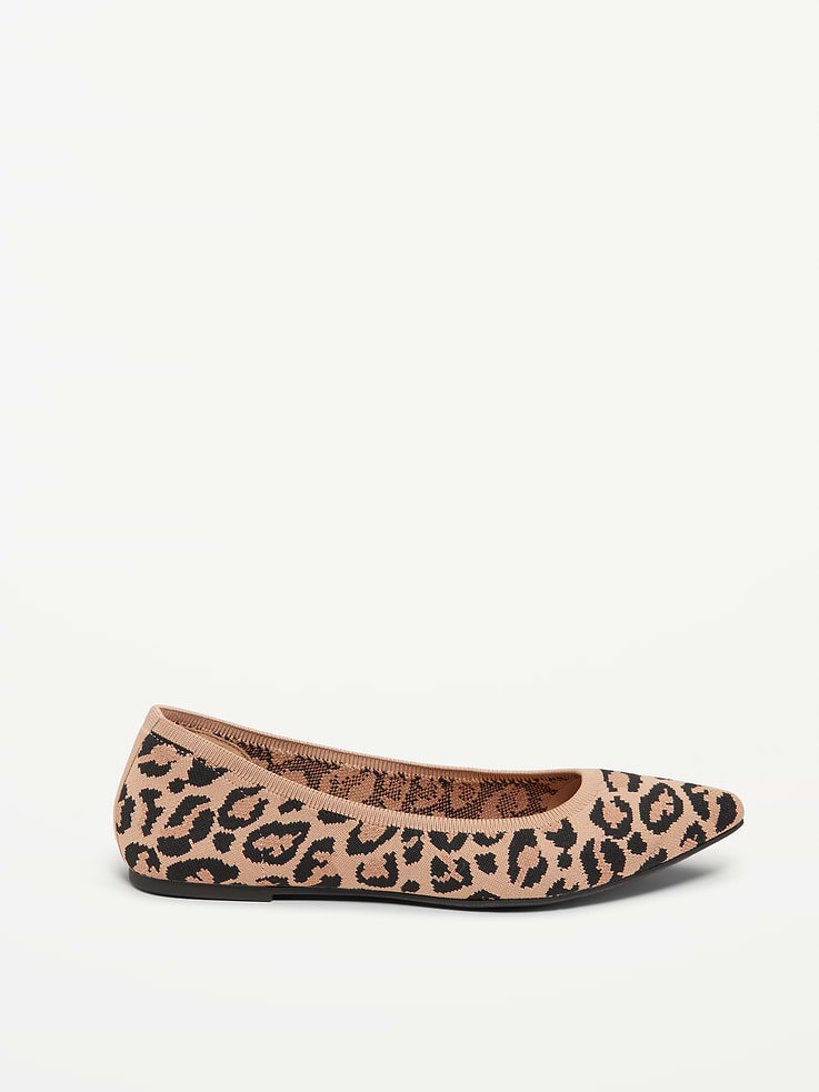 Image number 3 showing, Soft-Knit Pointed-Toe Ballet Flats