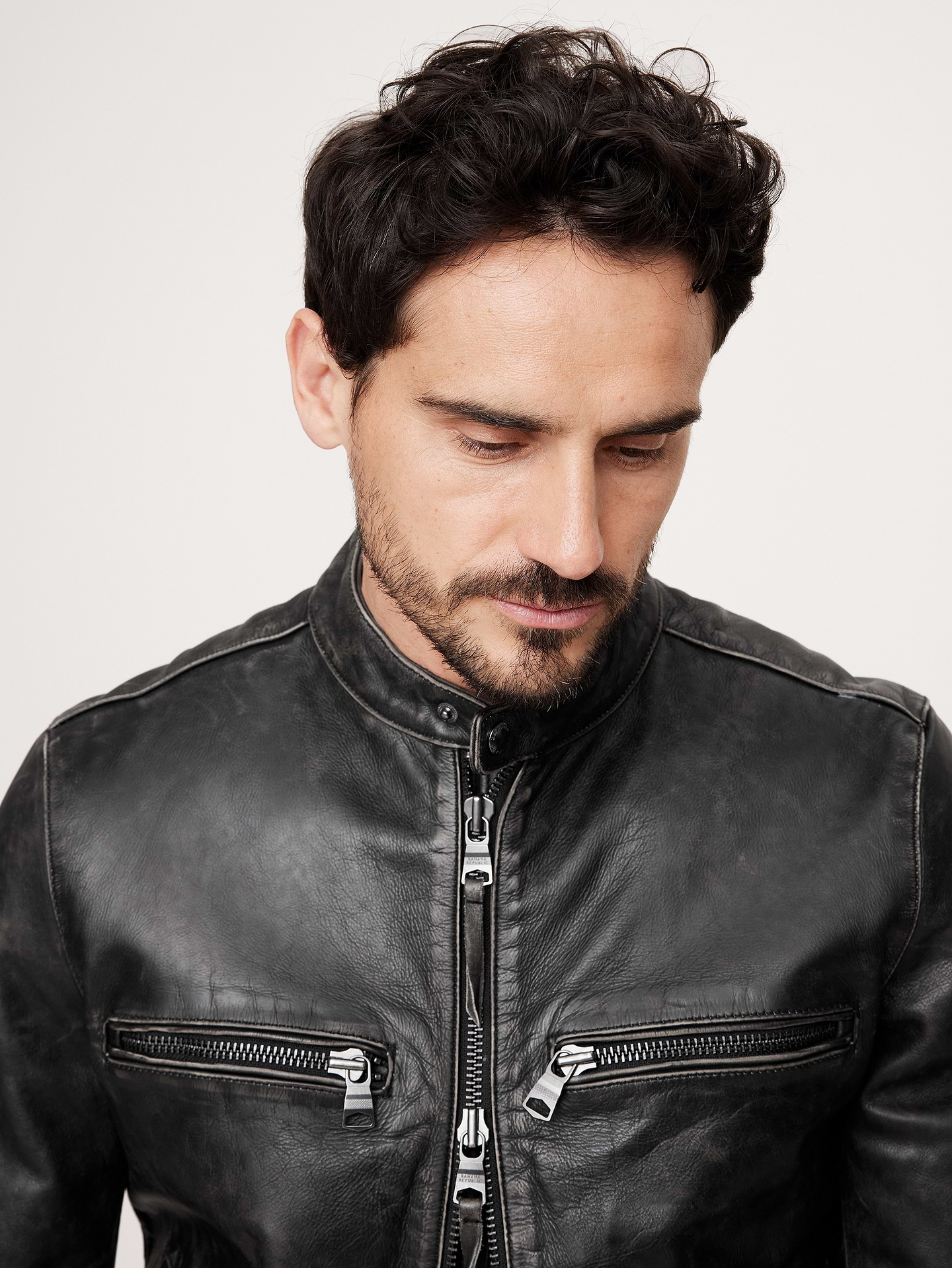 Image number 3 showing, Leather Biker Jacket