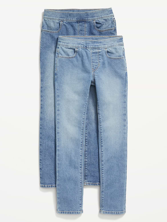 Jean Wow ajusté à taille extensible pour fille (paquet de 2)
