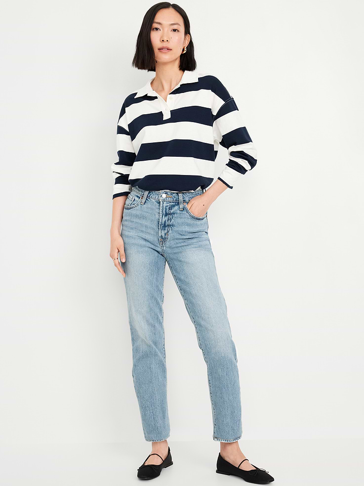 L'image numéro 1 présente Jean OG droit à taille haute longueur cheville