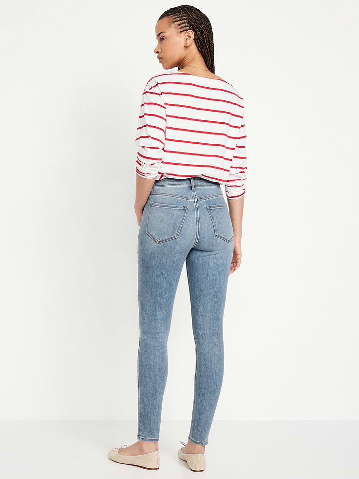 Image number 5 showing, High-Waisted Wow Super-Skinny Jeans