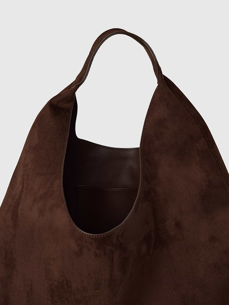 Image number 4 showing, Vegan Suede Slouchy Tote Bag