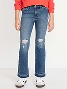 Image number 1 showing, High-Waisted Ripped Flare Jeans for Girls
