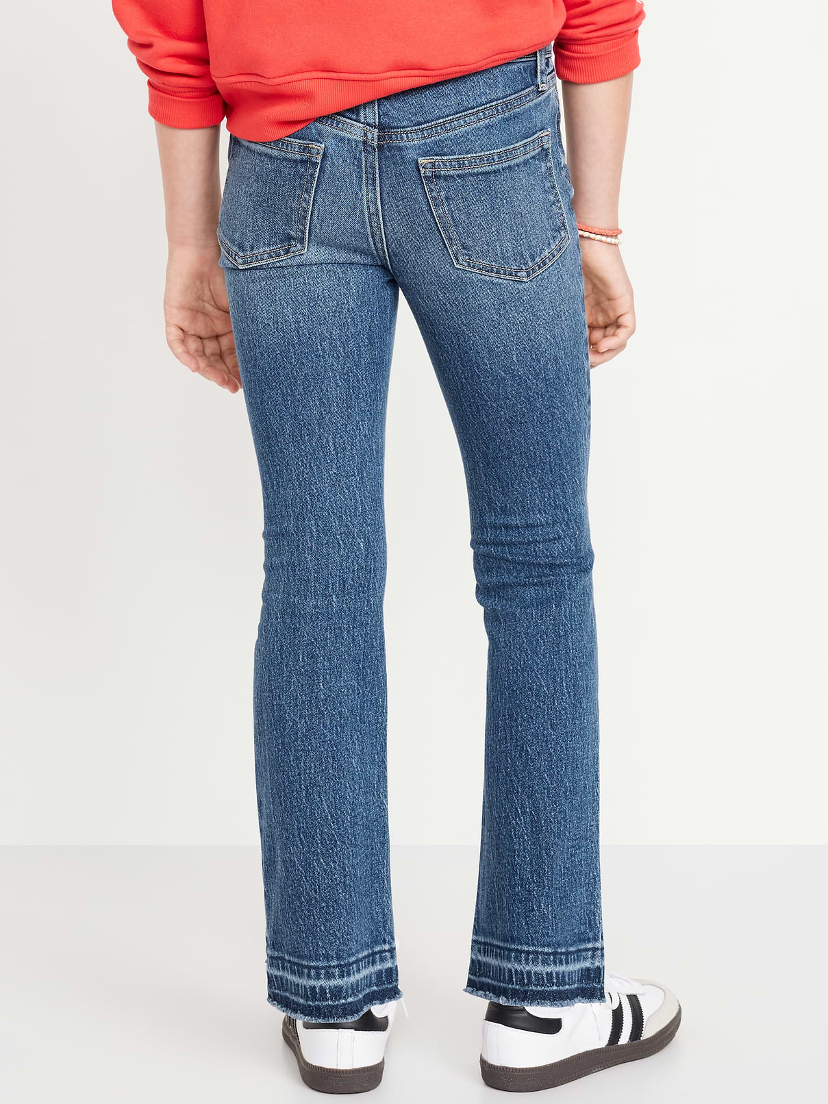 Image number 2 showing, High-Waisted Ripped Flare Jeans for Girls