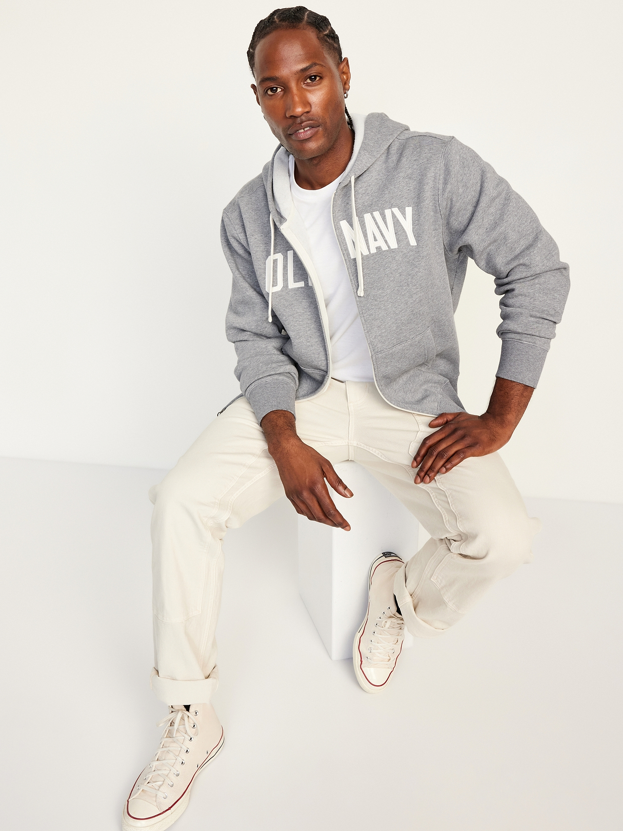 Loose Logo Zip Hoodie | Old Navy