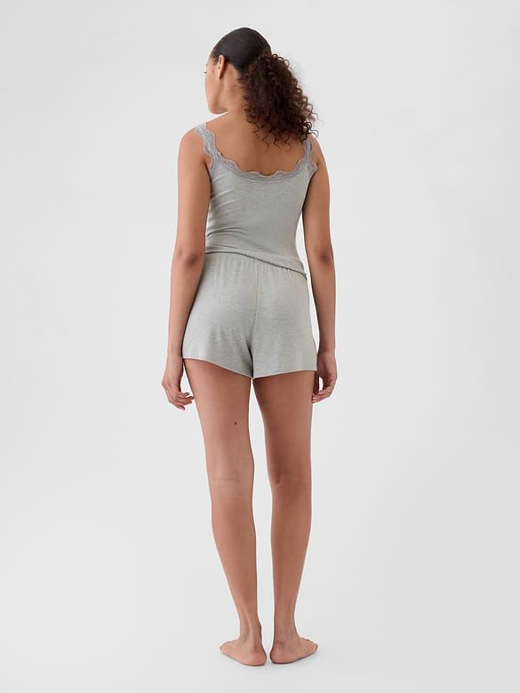 Mini Rib Relaxed PJ Shorts