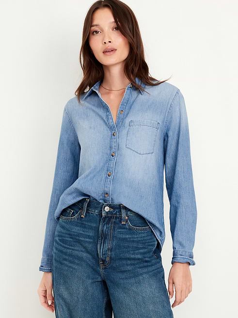 Classic Classic Button-Down Jean Shirt on clearance at Old Navy — 40% off