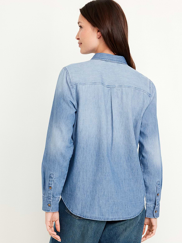 Classic Button-Down Jean Shirt